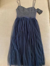 NEEDLE & THREAD BEADED TULLE DRESS Size 0 NWD