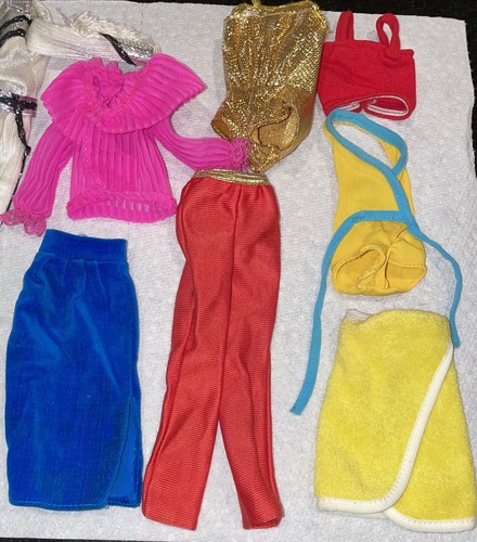 Vintg Barbie Doll Clothes Bathing Suit Clothing Accessories 70s- 80s Lot 12 Mix - Picture 3 of 5