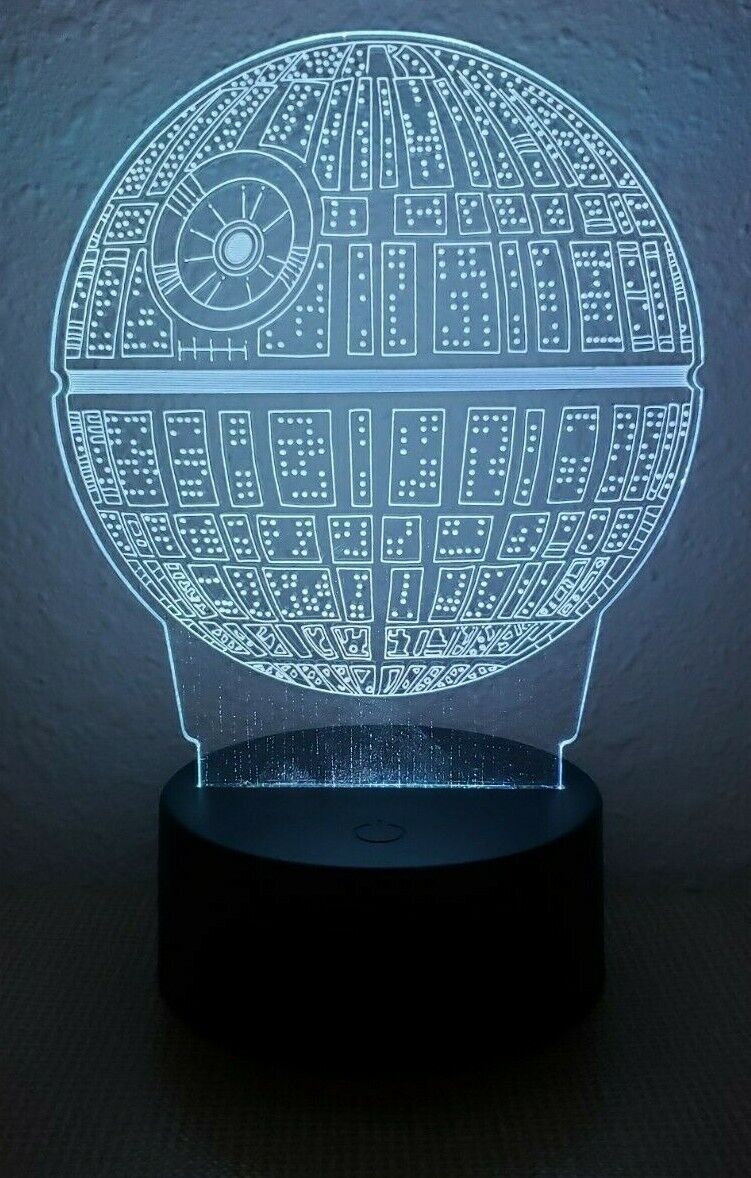 victory Miles cargo Star Wars Death Star 3D LED Night Light 7 Colors, 5.25 inch Display | eBay