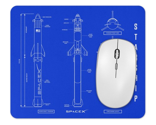 Alfombrilla de ratón Starship Blueprint 1/4 de grosor - Imagen 2 de 2