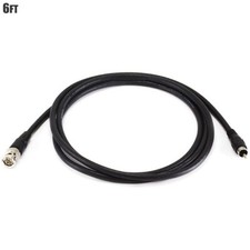 6FT BNC Male to RCA Male RG59 Coax Coaxial Audio Video Cable RG59U 75 Ohm Black