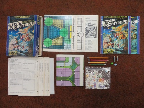 Vintage 1980 Tsr Star Frontiers Science Fiction Role Playing Game 7007 Box Set