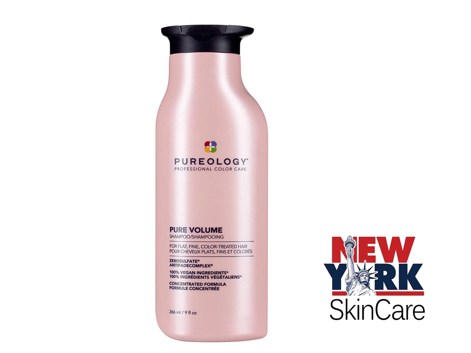 Pureology Pure Volume Shampoo for flat, fine, color treated hair 100% vegan 266m