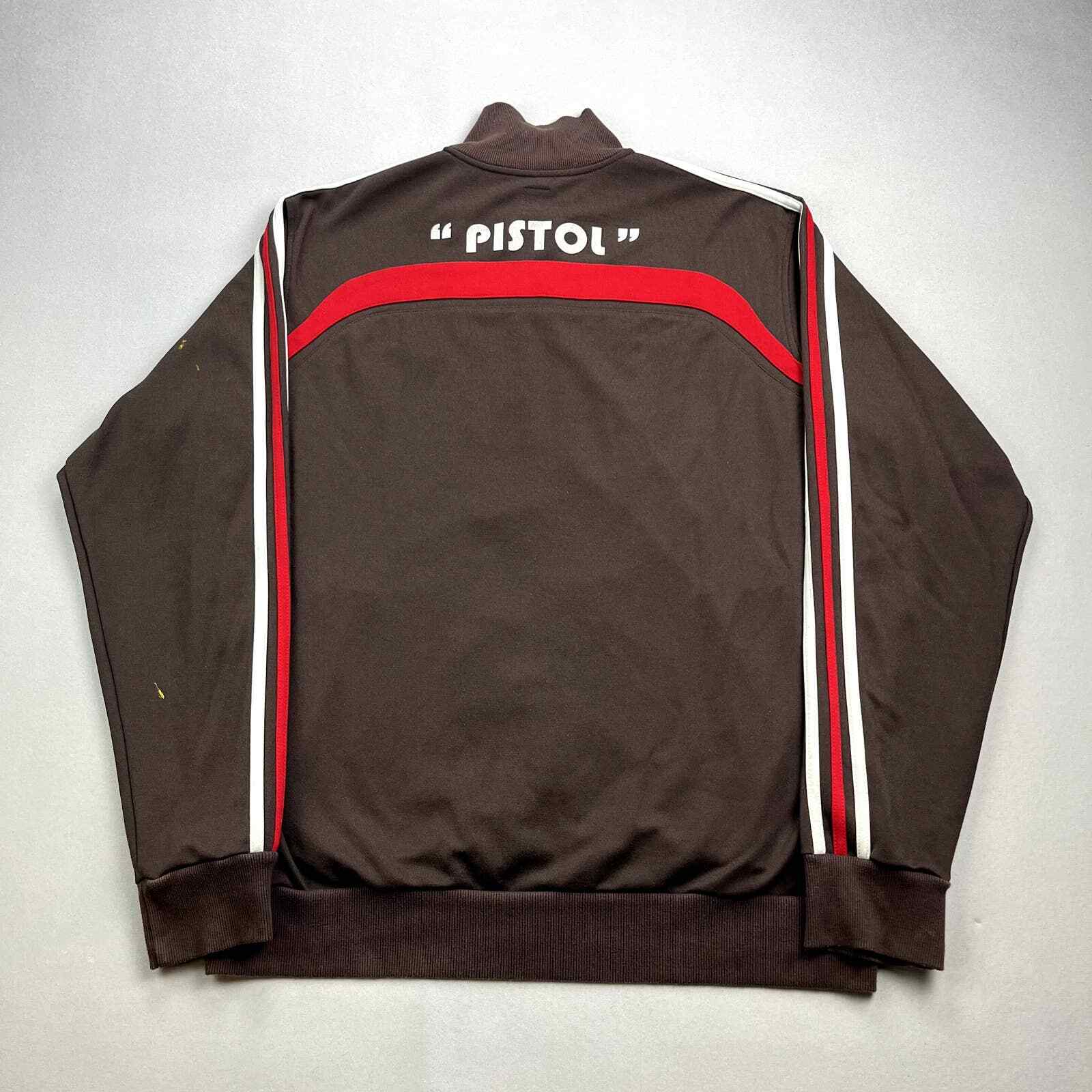 Adidas Pistol Pete Track Jacket Mens XXL Brown Full Z… Gem