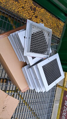 2x 24cmx 24cm Alu Eierkastengitter Lüftung Deckenzufuhr Abluft