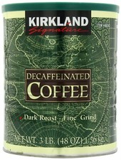 2 PACK KIRKLAND SIGNATURE 100 COLOMBIAN DARK ROAST DECAFFEINATED GROUND COFFEE,