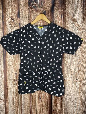 WonderWink Women s Scrub Top Size XS Short Sleeve Front Pockets