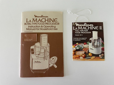 Moulinex La Machine Food Processor Instruction & Operating Manuel LM  2