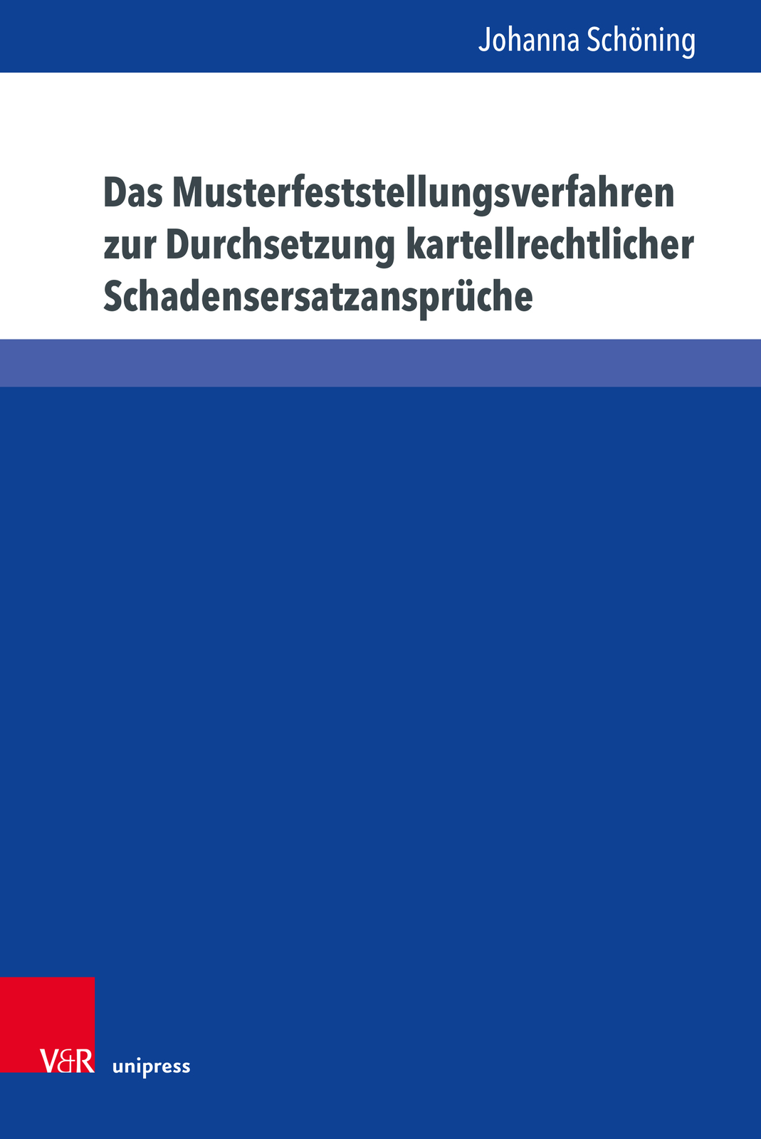 Thumbnail - Johanna Schöning / Das Musterfeststellungsverfahren Zur Durchsetzung