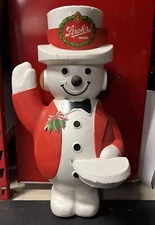 Strohs Beer Styrofoam Xmas Snowman Bar Game Room Sign-Vintage-Collectible