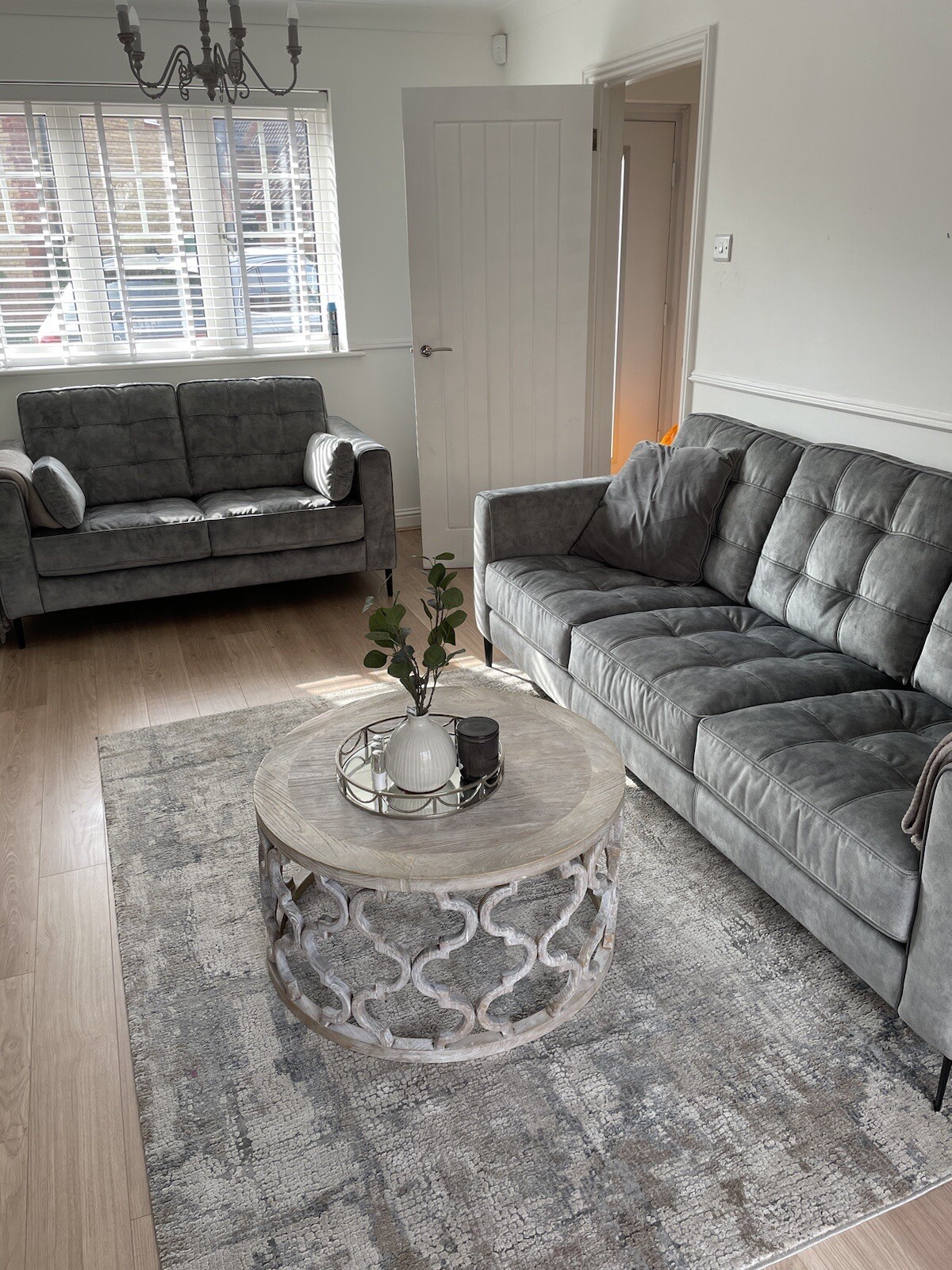 Violino Comfy Sofas Set Designer 3 Seater And 2 Seater Misty grey