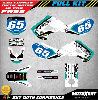 Full Custom Graphics Kit BULLET style to fit Kawasaki KX 65 / 2000 - 2024 decals
