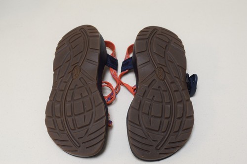 Chaco Women's Red Blue Multi Thong Sport Strappy Hiking Water Sandal Size 6 - Picture 3 of 5