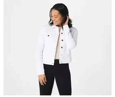 Haute Hippie Tribe ''Lottie'' Denim Jacket-White-Medium-NEW-A377307