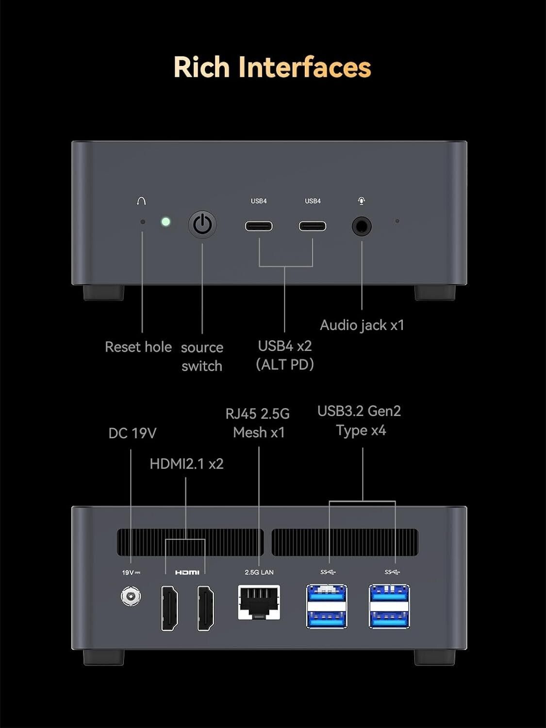 MINISFORUM UM790 Pro Mini PC AMD Ryzen 9 7940HS 32GB-RAM 1TB-SSD Radeon  780M