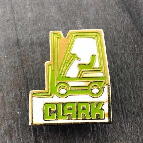 Clark Forklift Counter Balance Green Advertising Enamel Pin Badge Collectable 