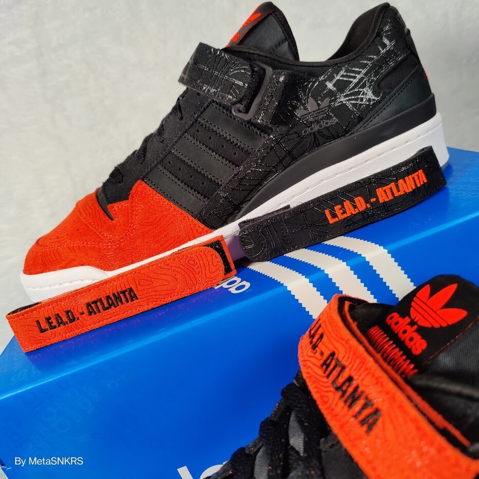 Adidas US 13 Men's Black/Orange/White Rare Atlanta Retro Forum Low - GZ6604  New