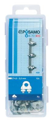 Pösamo Drahtseilklemme ehemals DIN 741 Zink 3 mm / M4 1/8'' a 15 Stück SB