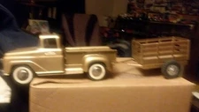 1958/61 tonka pickup truck and trailer.