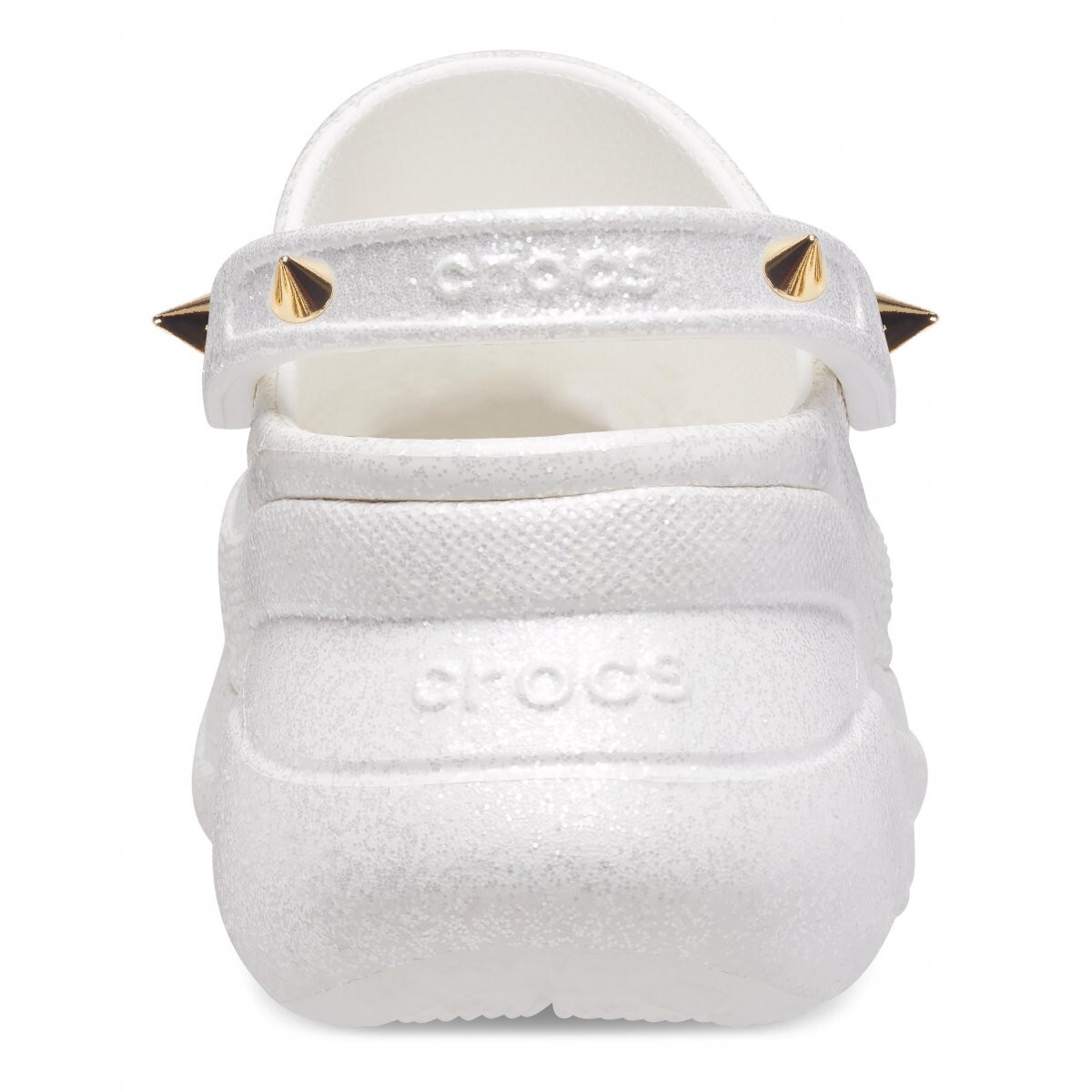 CROCS CLASSIC BAE GLITTER STUD WOMENS PLATFORM CLOG W8 US