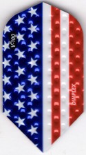 Stars and Stripes Slim Dimplex Dart Flights: 3 per set