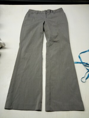 Express Editor Women's Size 4 Dress Pants Light Gray Pattern Bootcut Boot Leg