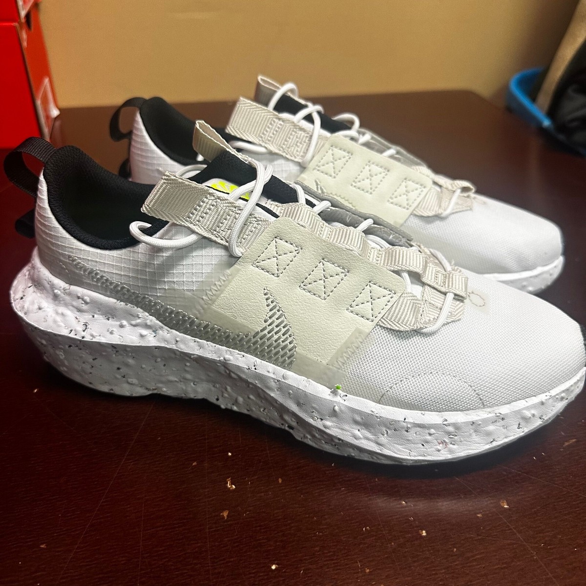 Nike Mens White Crater Impact SE DJ6308-100 Lace Up Running