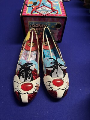 Irregular Choice x Looney Tunes I Tawt I Taw a Puddy Tat Flat Shoes 8 OR 9 NEW