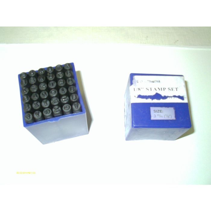 Letter, Number Stamp Kit 1/8" (3 MM) Plastic Case High Carbon Steel 36 Piece New