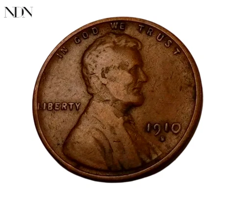 1910-S Lincoln Wheat Penny Cent - Very Fine (VF) - Key Date! #W165