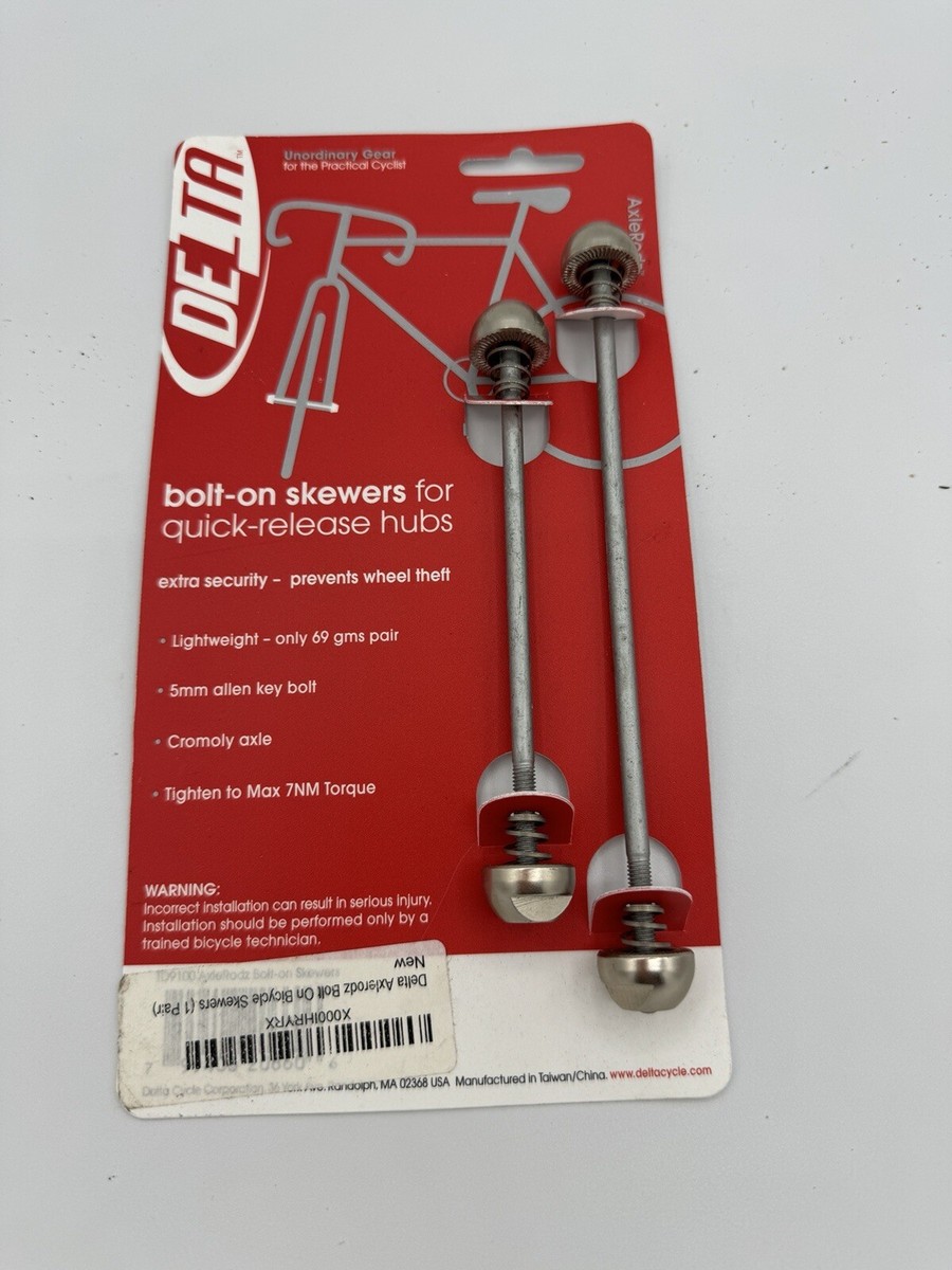 Delta Axlerodz Wheel Skewer Quick Release Hubs Set 69G Cromo SS