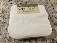 Grovia Reusable Cloth Diapering Wipes, 12 Count