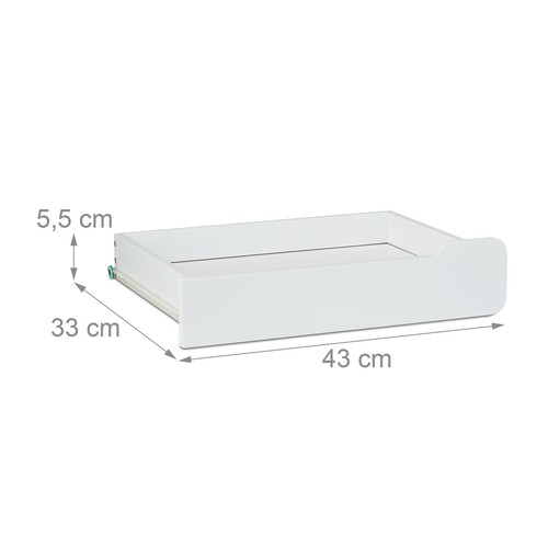 Schreibtisch mit Schubladen, Holz Computertisch, Schminktisch abgerundet, Tisch - Bild 4 von 8