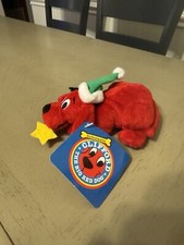 Clifford the Big Red Dog Plush Christmas Scholastic Bean Bag NEW With Tags