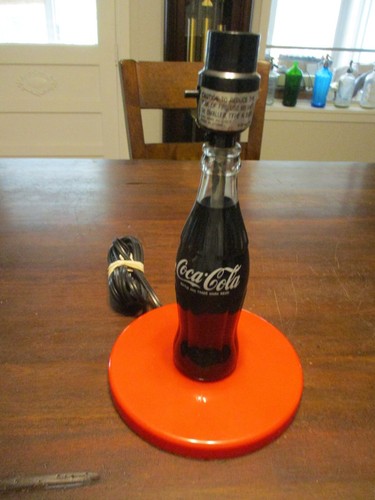 1999 ORIGINAL COCA COLA SODA POP BOTTLE BUTTON BASE TABLE LAMP WORKING CONDITION