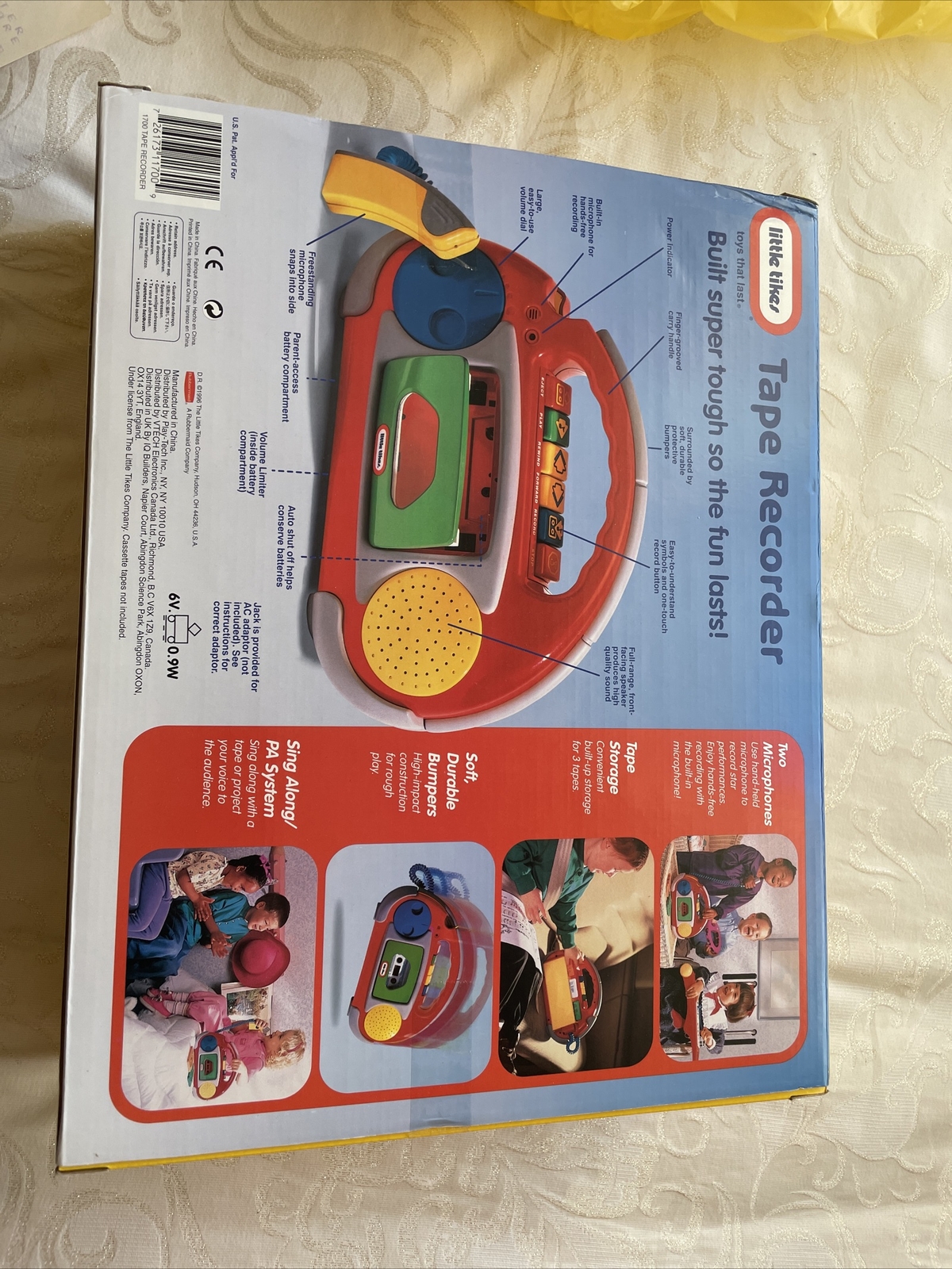 NEW! Vintage Boxed LITTLE TIKES Cassette Player Tape Recorder with