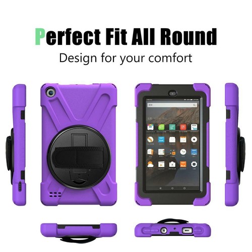 For Amazon Kindle fire 7 / HD 8 / HD10 Rugged Armor Case Rubber Shockproof Cover - Picture 6 of 20