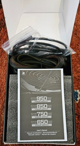 Corsair TX-750 CMPSU-750TX 750W ATX Power Supply - Tested, Mint in Box L@@K - Afbeelding 5 van 6