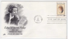 TurtlesTradingPost- Edna St Vincent Millay- 1981 FDC #1926 Artcraft Cachet