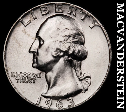 1963-D Washington Quarter- Silver- Choice Gem Brilliant Uncirculated #J4175