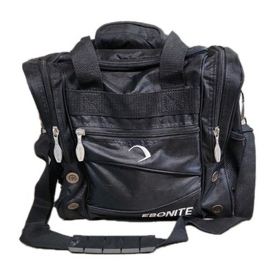 Ebonite Single Ball Bowling Bag Carry handle Shoulder Strap Shoe Storage Black