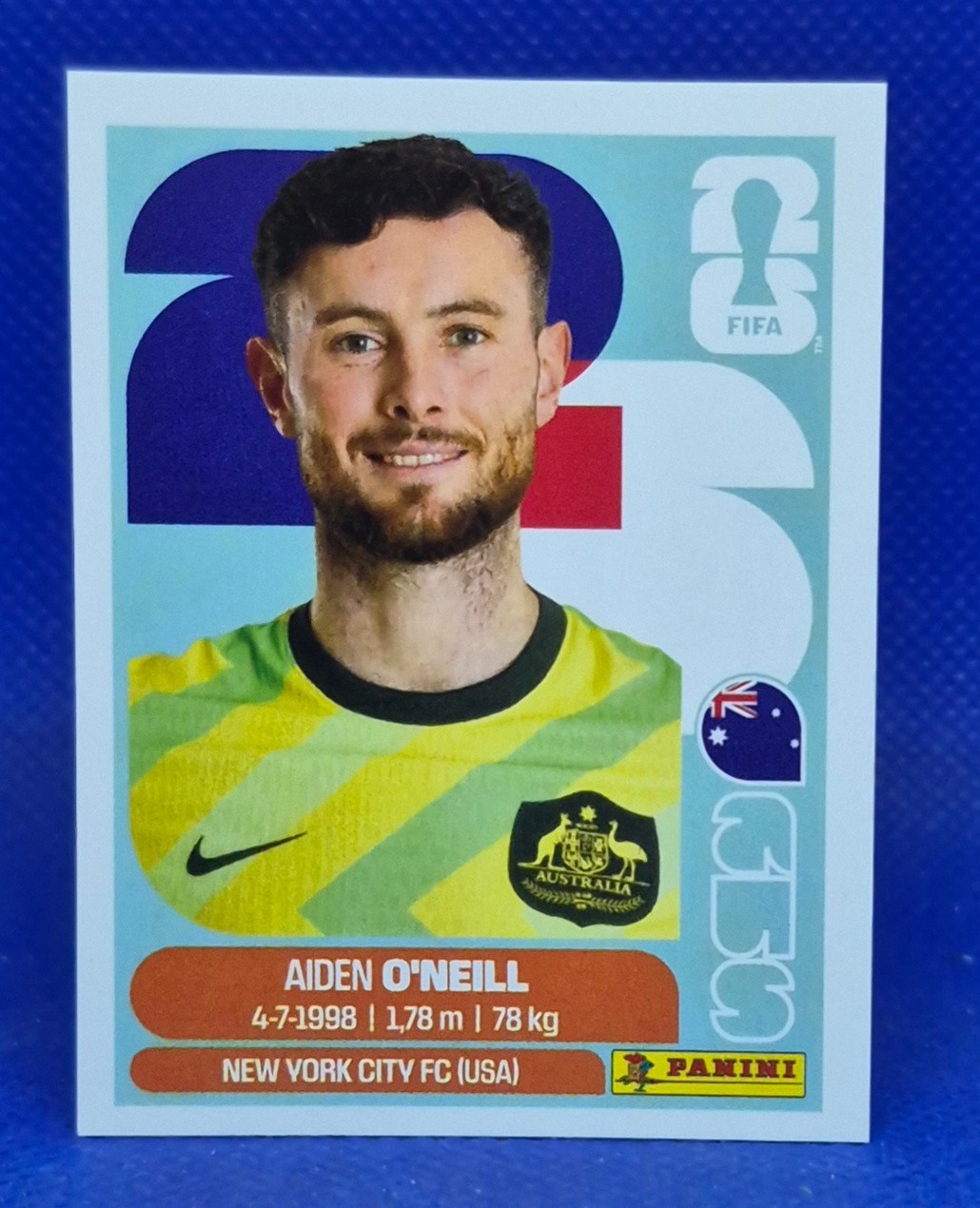 2026 Panini FIFA World Cup Sticker Aiden O'Neill #AUS 14 - Australia