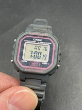 Casio Women's Quartz Digital Gray Resin Band 30mm Watch LA-20WH-8A Works