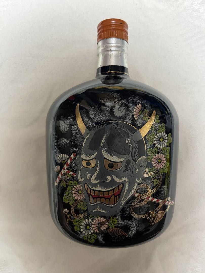 Botella de whisky Suntory Old diseño “Hannya Men” botella vacía