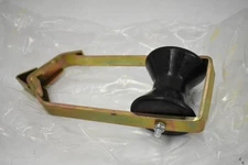 Boat Trailer Bow Roller Bracket Assembly Rubber V-Style 8 Inch Black Galvanized