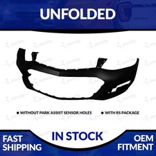 New Primed 2016-18 Chevy Cruze Rs Sedanhatchback Front Bumper Wo Snsr Holes