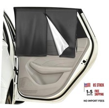 Car Window Shades - 2 Pack Magnetic Double Layer Side Window Sun Black - 2pc