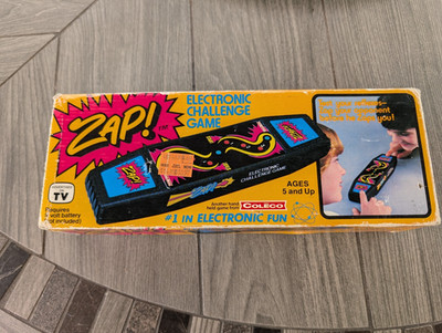 VINTAGE 1978 COLECO ZAP ELECTRONIC GAME w/ ORIGINAL BOX & INSTRUCTIONS! *TESTED*