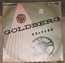 Vintage Goldberg Bros. Movie Reel 1600 Feet 16 mm 13.5" w/Box 16R16