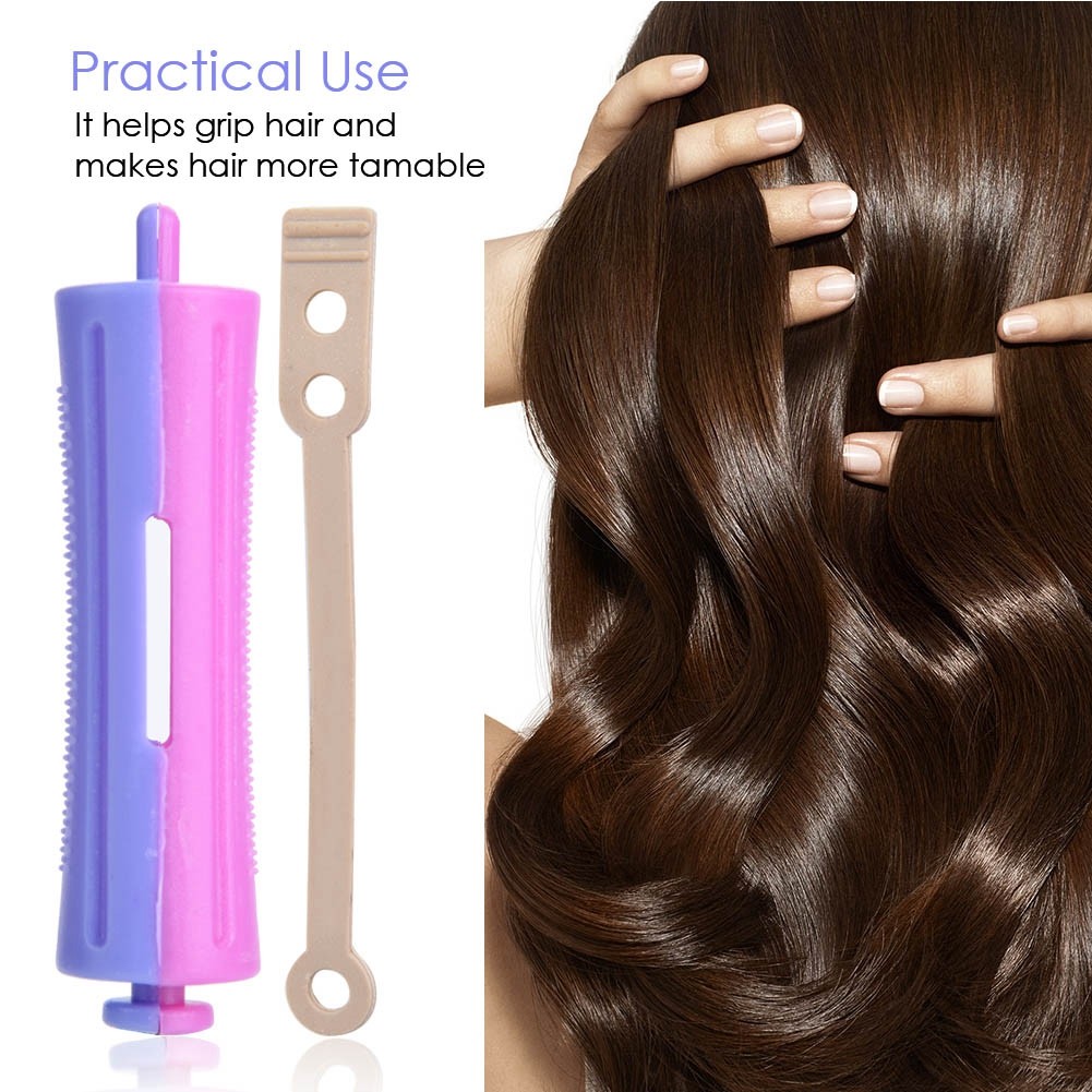 ༝6Pcs Standard Hair Rollers Heat Perm Wave Rod Hair Clip Curlers Hairdressing